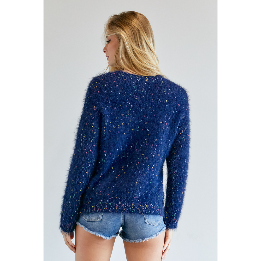 Cute Multi Color Polak Dot Sweater - Picture 5 of 8